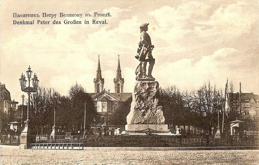 Памятник Петру Великому, Петровская площадь, Таллин, 1910 год