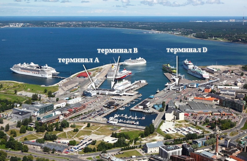 Терминалы Таллинского порта на фото 