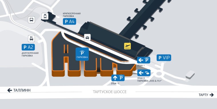 Парковка в аэропорту Таллина
